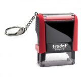 Trodat 4911 38x14mm Red body with Carabiner