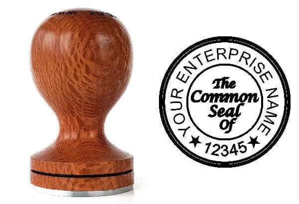 Common Seal Stamp with Wooden Handle