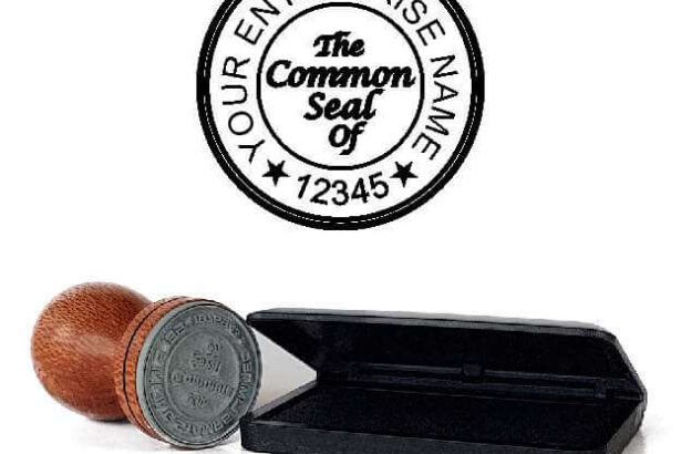 Common Seal Stamp with Wooden Handle & Ink pad