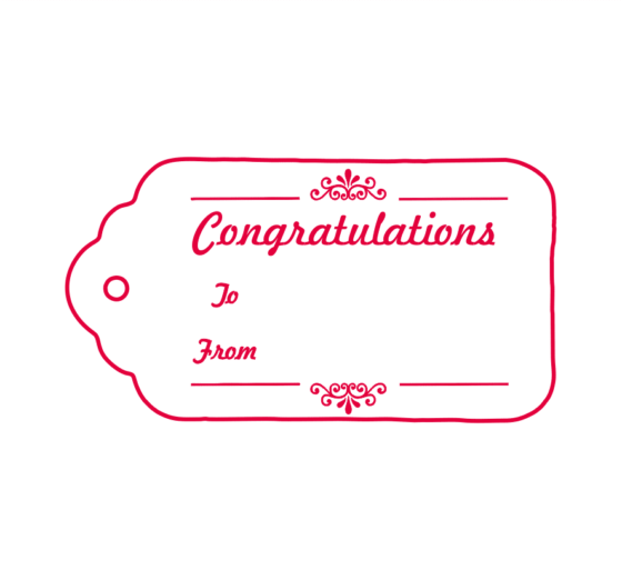 trodat 4928 60x33mm congratulations tag gift stamp