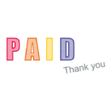 paid thank you stamp