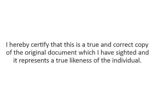 Certify Copy of Document