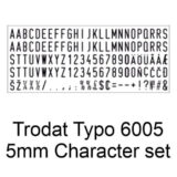 Trodat 6005 DIY Alpha-numeric set 5mm tall