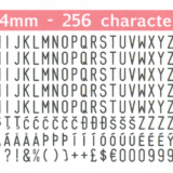 Shiny S624 DIY Rubber Character plate 4mm tall