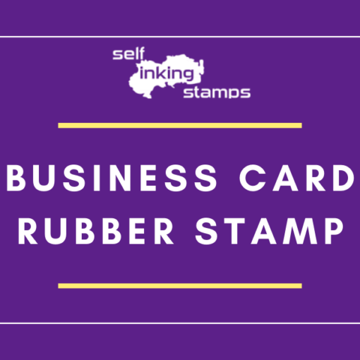 business card rubber stamp