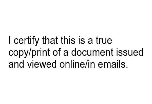 Certify Copy of Online Content