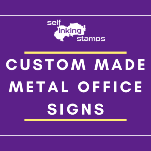 custom made metal office signs