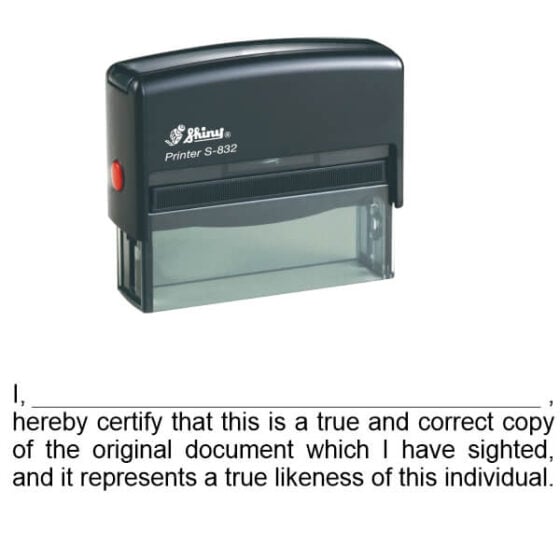 aml certify likeness document stamp