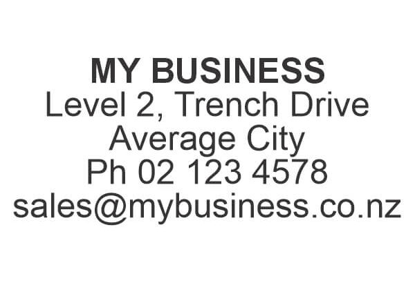 Custom Made Rubber stamp for address