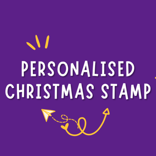 personalised christmas rubber stamp