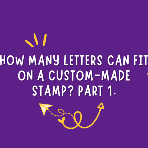 how many letters can fit in a rubber stamp