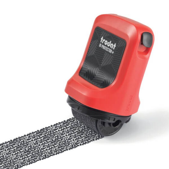 trodat id protector roller on paper
