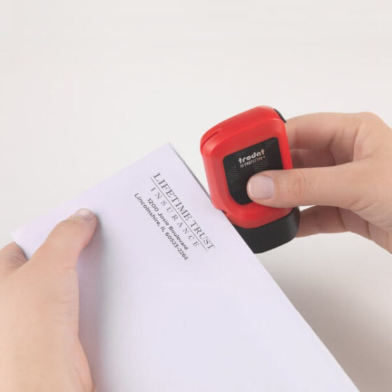 trodat id protector roller open envelope