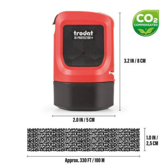 trodat id protector roller size