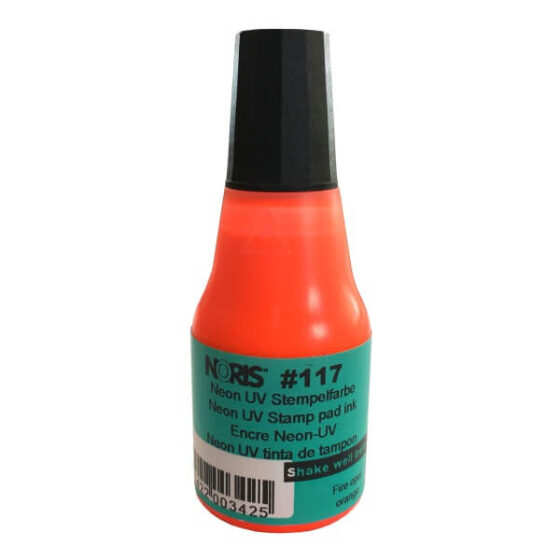 noris 117 uv neon fire opal orange 25ml ink bottle