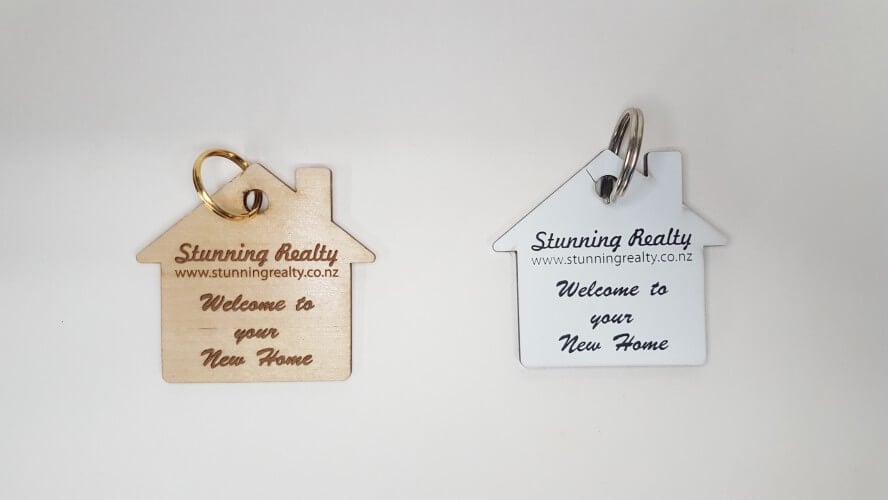 custom laser engraved keyring