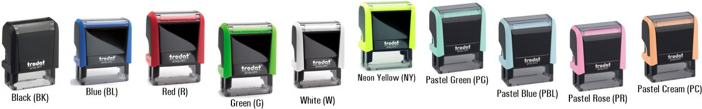 trodat 4912 body colours 2025