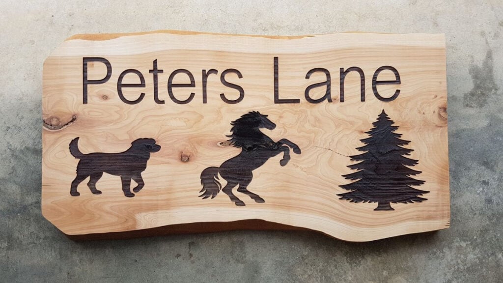 Case Study: Custom Engraved Wooden Road Sign For A Private Lane 2 custom engraved wooden road sign
