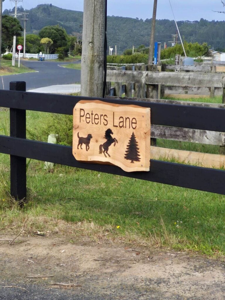 Case Study: Custom Engraved Wooden Road Sign For A Private Lane 3 custom engraved wooden road sign