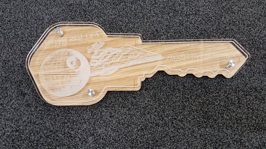 Case Study: Custom Laser Engraved 21St Key Gift 3 custom laser engraved 21st key
