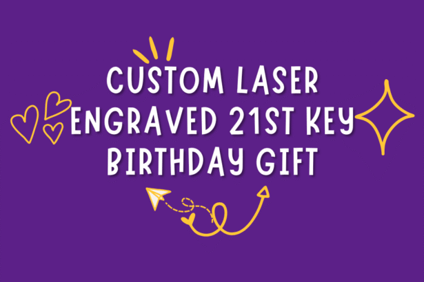 custom laser engraved 21st key