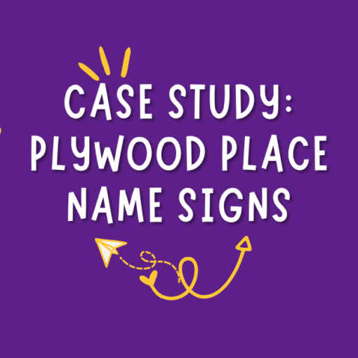 plywood place name signs case study