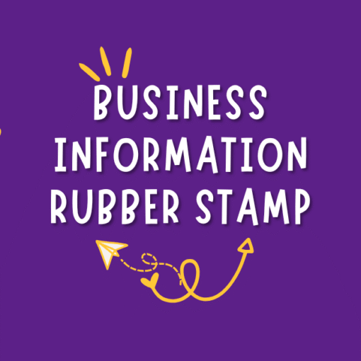 business information rubber stamp