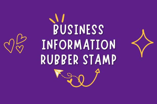 business information rubber stamp