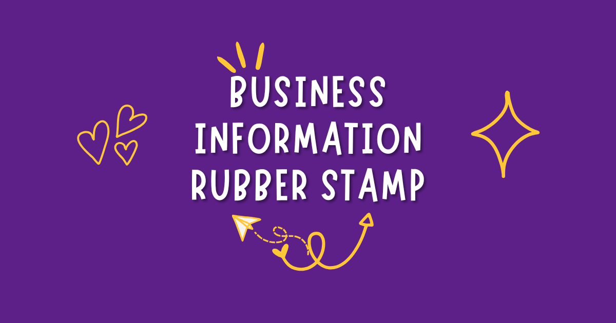 business information rubber stamp