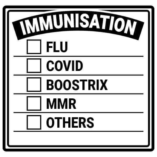 Pharmacy Immunisation Checklist Stamp