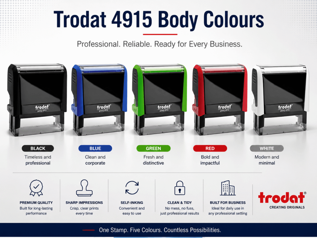 Trodat 4915 Perfect Business Mid-Size Stamp For Everyday Use 5 trodat 4915 self-inking stamp