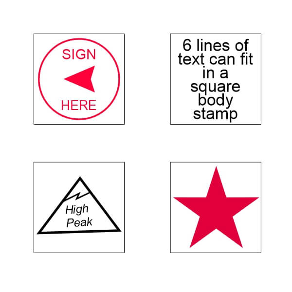 colop printer square rubber stamp